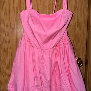 Trixxi Hot Pink Spaghetti-Strap Fit-and-Flare Dress